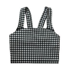 New Offline by Aerie Black White Cropped Top Small